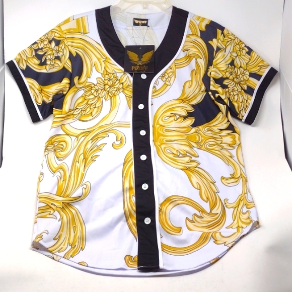 PIZOFF Men's Arc Bottom Baseball Jersey - Picture 3 of 9